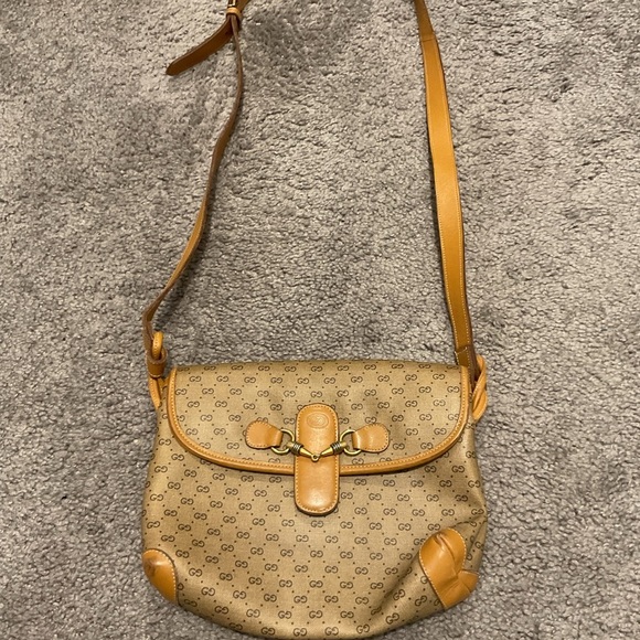 GUCCI VINTAGE GUCCISIMA MICRO GG HORSEBIT FLAP CROSSBODY PURSE TOTE BAG Y2K - Picture 9 of 12